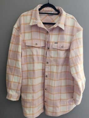 Columbia Pastel Plaid Fleece Jacket in Pink & Yellow